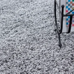 Hochflor Teppich Rund - Life Hellgrau