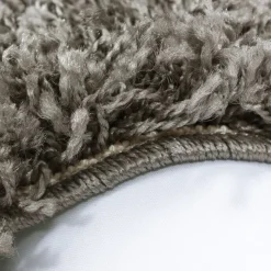 Hochflor Teppich Rund - Life Taupe