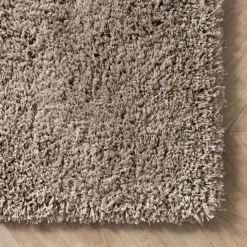 Hochflor Wohnzimmer Teppich - Yves Taupe