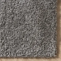 Hochflor Wohnzimmer Teppich - Yves Grau