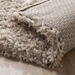 Hochflor Wohnzimmer Teppich - Yves Beige