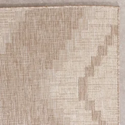 In- & Outdoor Jute Teppich - Atlas Diamond Braun Creme