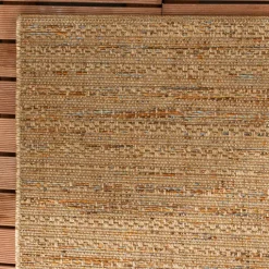 In- & Outdoor Jute Teppich - Daisy Lines Bunt