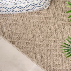 In- & Outdoor Jute Teppich - Fora Tile Natural