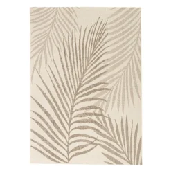 In- & Outdoor Jute Teppich - Nomad Leaves Creme