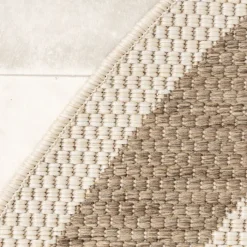 In- & Outdoor Jute Teppich Rund - Nomad Edge Creme