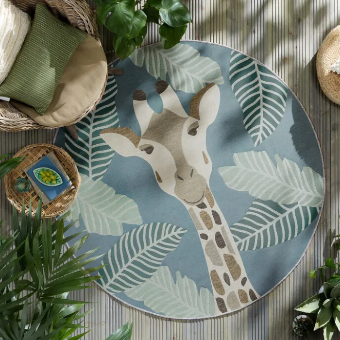 In - & Outdoorteppich - Dunto Eric Giraffe - Ø 160cm