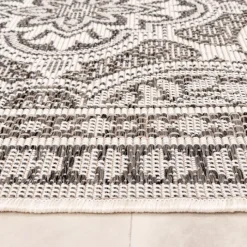 In- & Outdoor Teppich Quadrat - Summer Oriental Grau