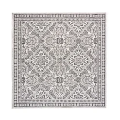In- & Outdoor Teppich Quadrat - Summer Oriental Grau
