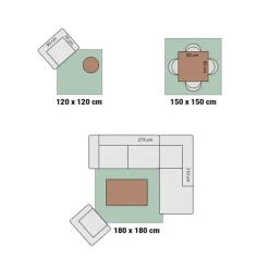 In- & Outdoor Teppich Quadrat - Summer Oriental Grau