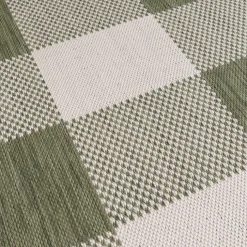In- & Outdoor Teppich - Ranch Checkerboard Grün