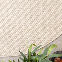 In- & Outdoor Teppich Rund - Costa Beige