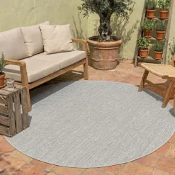 In- & Outdoor Teppich Rund - Costa Dunkelgrau