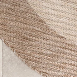 In- & Outdoor Teppich Rund - Sierra Border Creme Beige