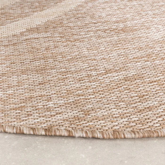 In- & Outdoor Teppich Rund - Sierra Arches Beige Creme