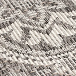 In- & Outdoor Teppich Rund - Summer Oriental Grau