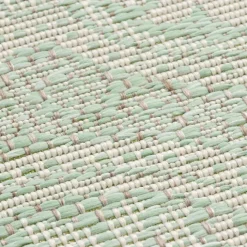 In- & Outdoor Teppich Rund - Summer Azteca Mint
