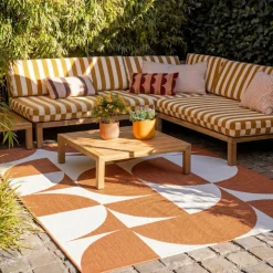 In- & Outdoor Teppich - Summer Shapes Terracotta