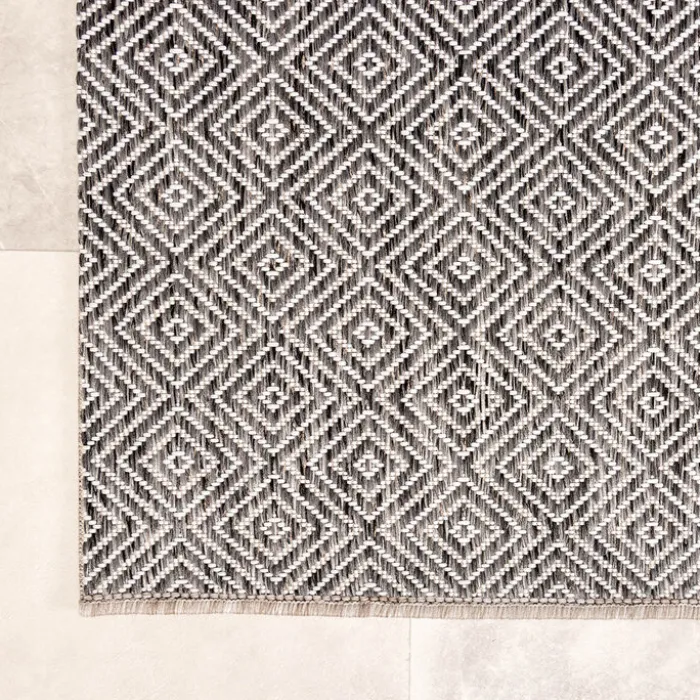 In- & Outdoor Teppich - Summer Tile Grau
