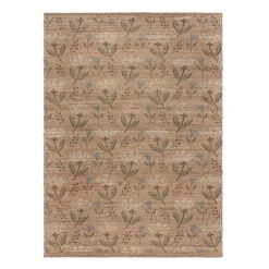 Jute Teppich - Amilio Floral Braun