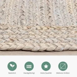 Jute Teppich - Fair Grau
