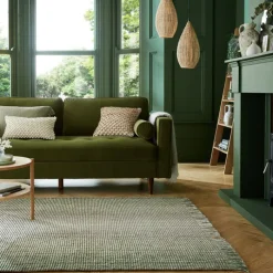 Jute Teppich- Motto Ombre Grün