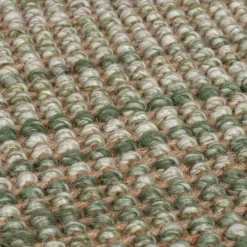 Jute Teppich- Motto Ombre Grün