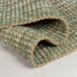 Jute Teppich- Motto Ombre Grün