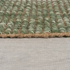 Jute Teppich- Motto Ombre Grün