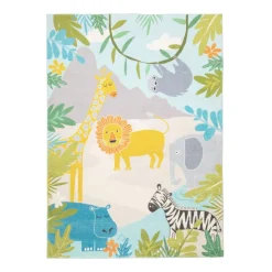 Kinderteppich - Jungle Löwe Bunt