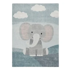 Kinderzimmer Teppich - Balou Elefant Grau