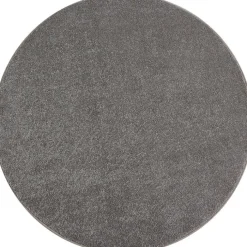 Kurzflor Teppich Rund - Asa Beige