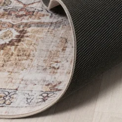Orientteppich Rund - Leyla Medaillon Taupe