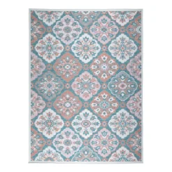 Outdoor Teppich Boho - Vedra Tile Blau