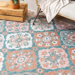 Outdoor Teppich Boho - Vedra Tile Blau