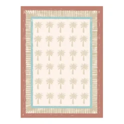 Outdoor-Teppich - Oasis Palm Blau Rot