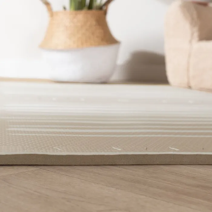 Puzzlematte - Alfie Stripes Grau/Beige - 120x180cm