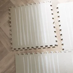 Puzzlematte - Alfie Stripes Grau/Beige - 120x180cm