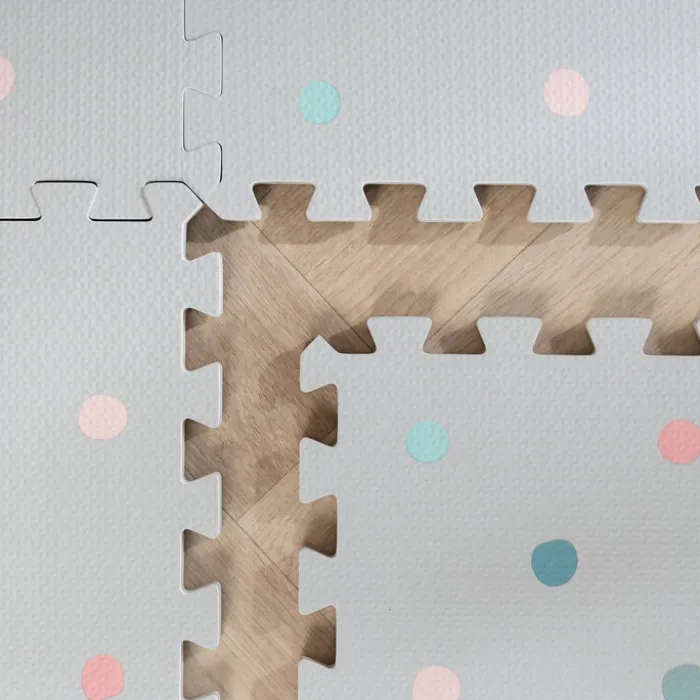Puzzlematte - Alfie XL Dots Hellgrau - 180x180cm