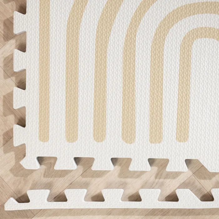 Puzzlematte - Alfie XL Grid Beige - 180x180cm