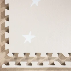 Puzzlematte - Alfie XL Stars Grau/Beige - 180x180cm