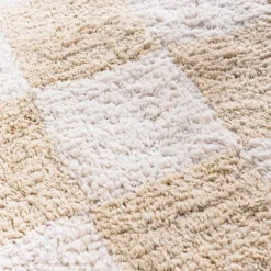 Retro Teppich - Gambit Creme Weiß