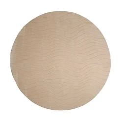 Runder Teppich Wohnzimmer - Charm Waves Beige
