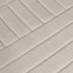 Runder Teppich Wohnzimmer - Charm Arches Weiß
