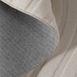 Runder Teppich Wohnzimmer - Charm Curves Weiß