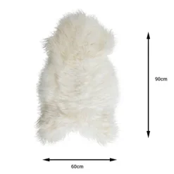 Schaffell - Shaun Weiss 90cm - Teppich - 90cm