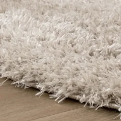 Shaggy Teppich Rund - Blaze Beige Grau