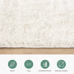 Skandinavischer Teppich - Lova Maze Creme