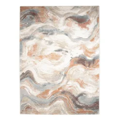 Teppich Abstrakt - Xavier Wave Blau Rot