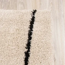Teppich Hochflor - Grand Wire Creme Schwarz